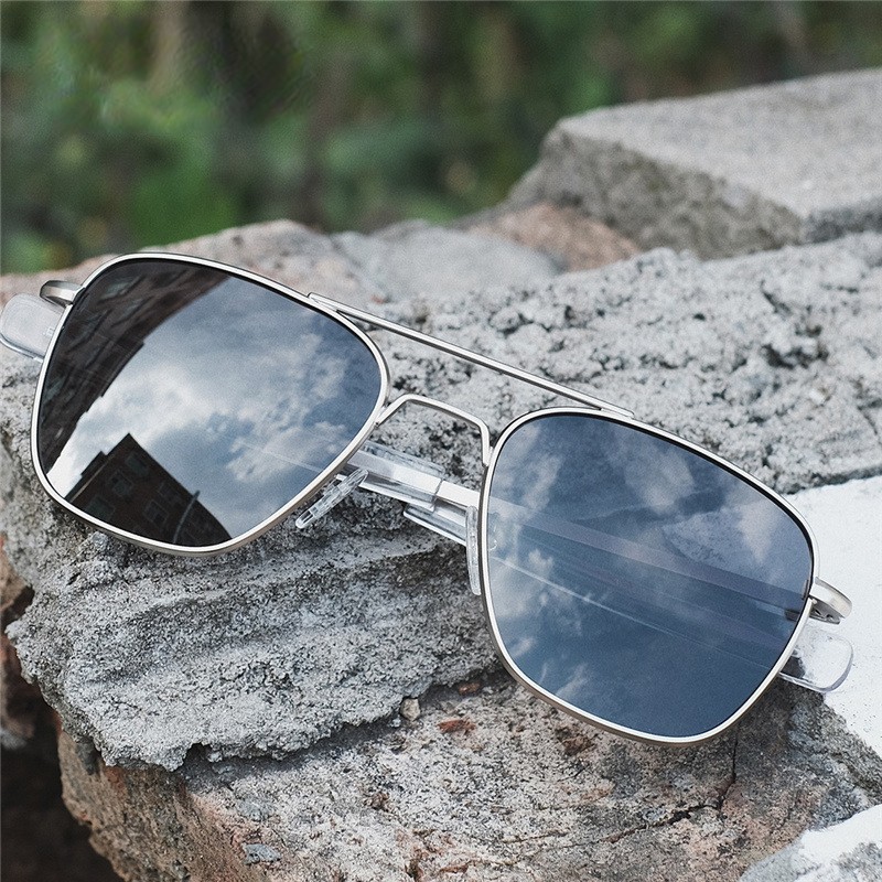 Sunglasses Aviator Polarized - Retro Kính Mát Nam Gọng Kim