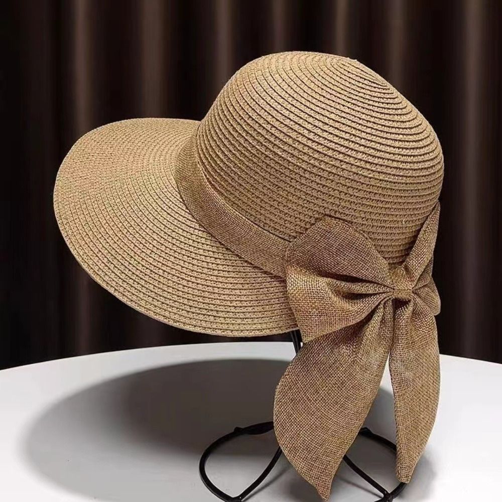 Bowknot Sun Hat Summer Breatha - đánh giá và giá Bucket Hat Straw