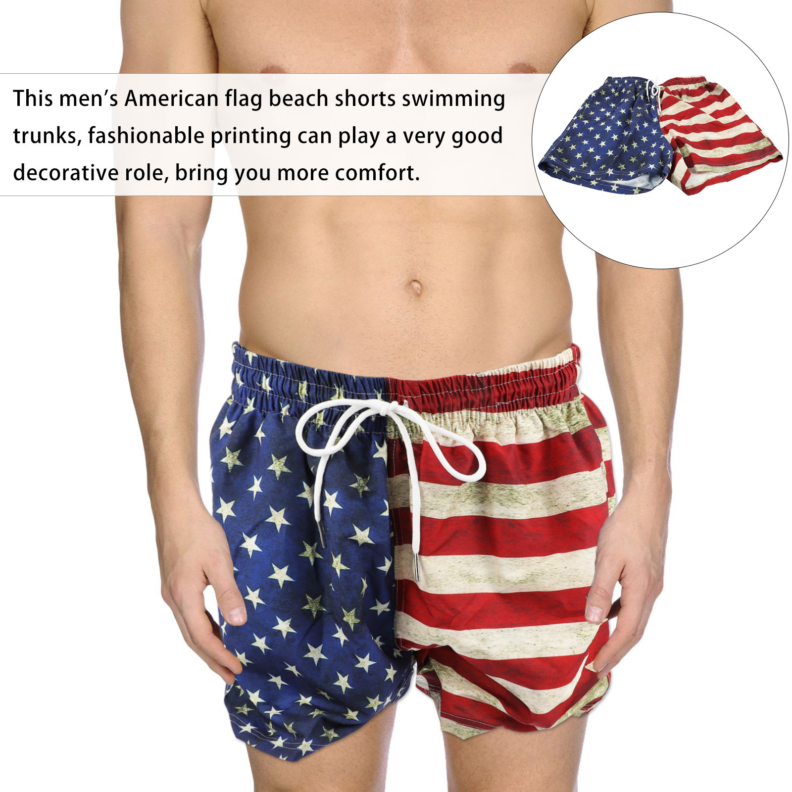 Mens Beach Shorts American Fla - đánh giá và giá Swim Trunk Quick Dry