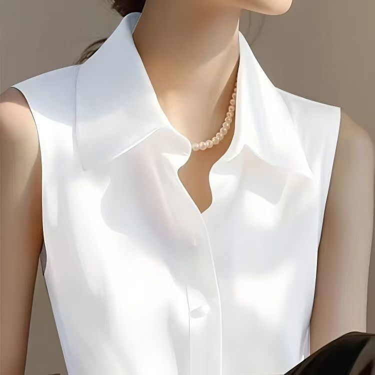 French Satin POLO Collar Sleev - đánh giá và giá Shirt Camp Collar