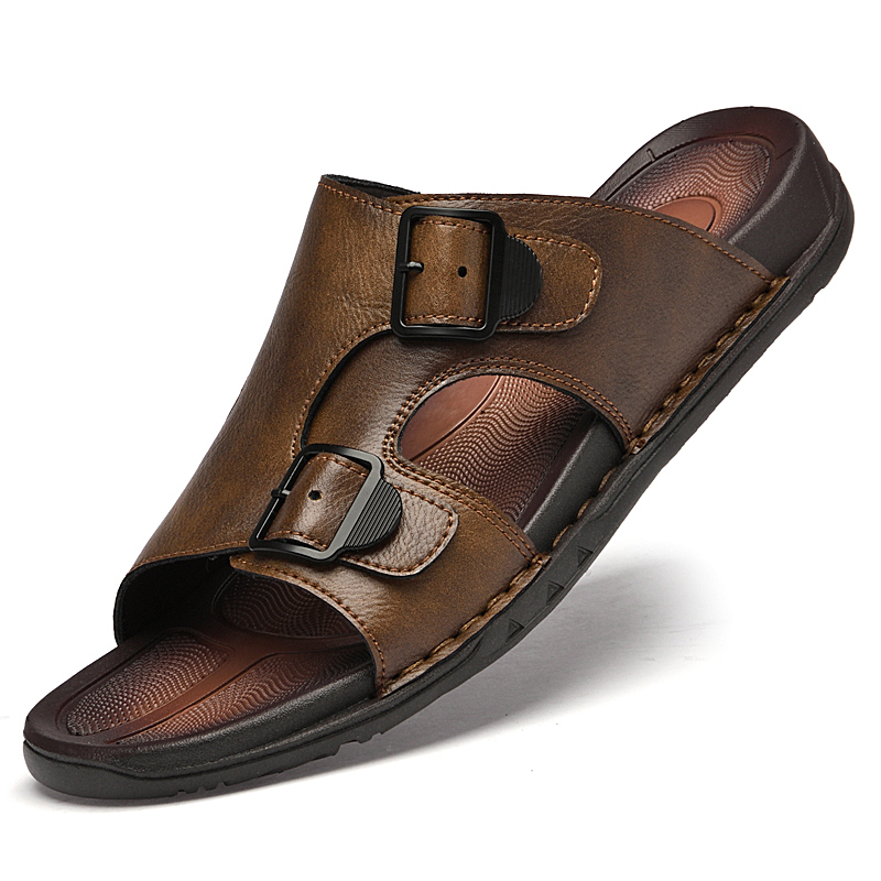 Summer Mens Leather Slippers M - đánh giá và giá Flip Flop Leather Men
