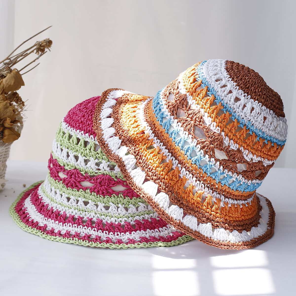 Women's hats New fashion Style - đánh giá và giá Bucket Hat Straw